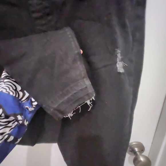Spanx  black vintage distress  denim leggings/ jeggings pull on 3xl new - Picture 4 of 13